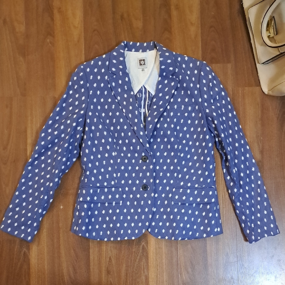 Anne Klein Blue and White Women's Blazer
